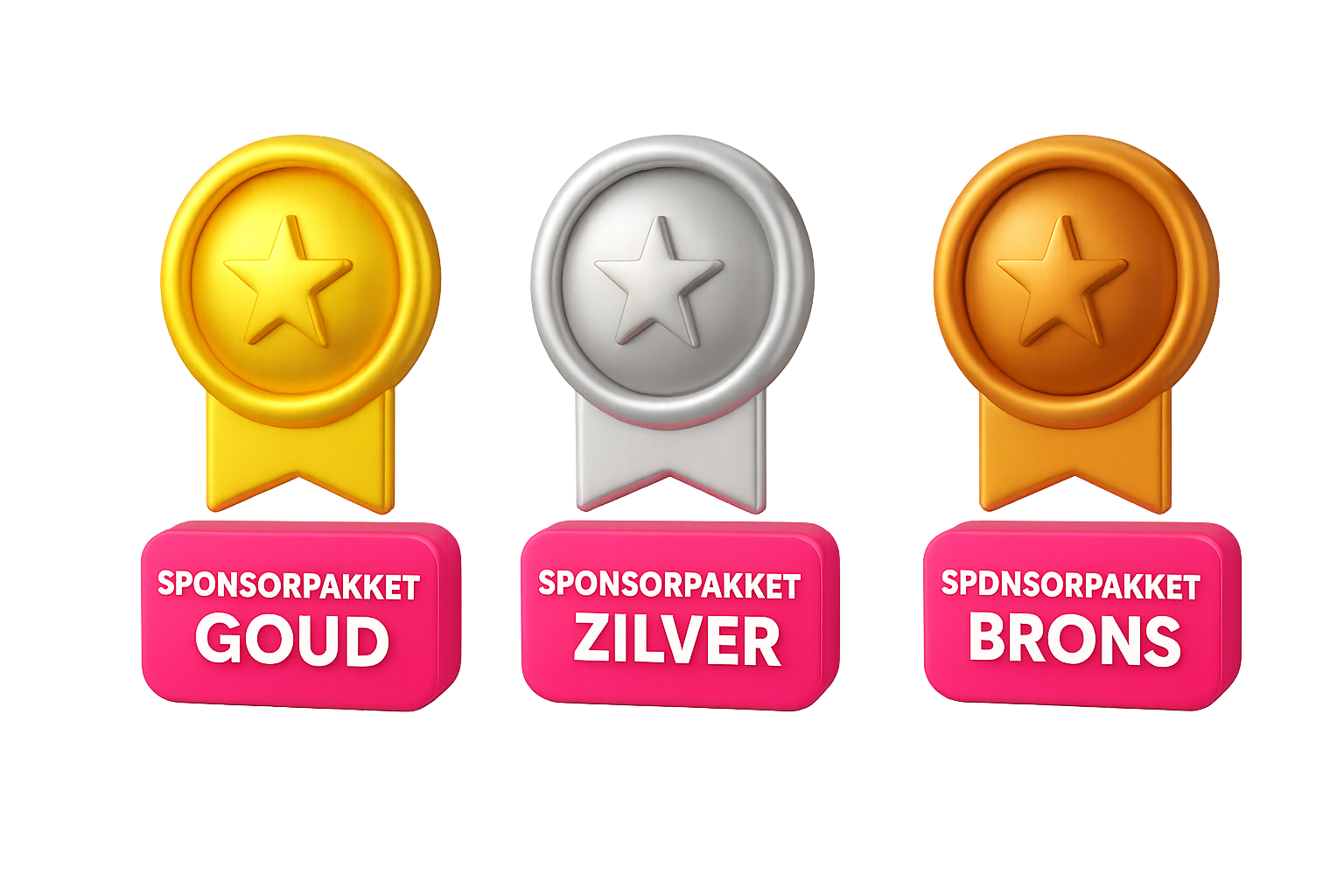 Sponsorpakket goud zilver brons